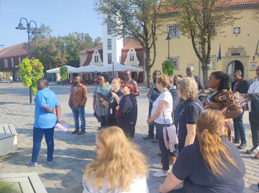 Tourism students guided a tour in Kuressaare town.