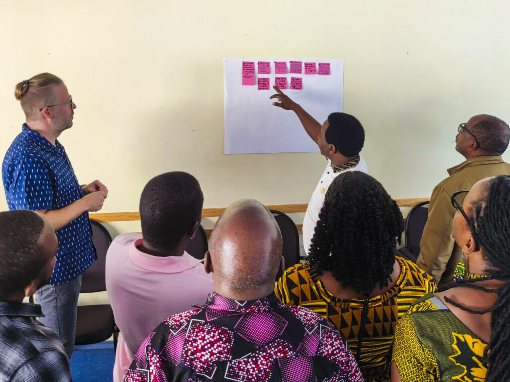 Innovation sprint led by Erik Riige introduced design thinking for solving problems. The task was to create a marketing campaign for the Tanzanian schools.